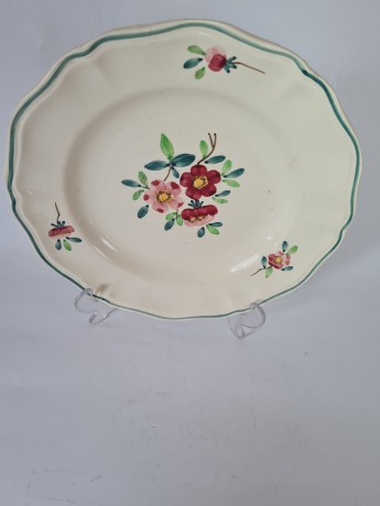 Sarreguemines Коллекционная керамическая тарелка "Букет цветов", 25см, Франция 1920г.