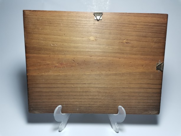 German Panno, Картина-панно оловянная в деревянной раме "Деревенские пляски", 26см х 20 см х 3 см, Германия 1960г.