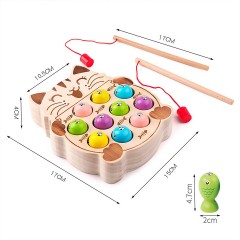 BeebeeRun Holz Angelspiel mit magnetischen Fische Деревянная рыбалка с магнитной рыбой