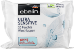 ebelin Feuchte Waschlappen Ultra Sensitive, 20 St Влажные мочалки сверхчувствительный, 20 шт