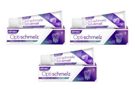 elmex Zahnpasta Opti-schmelz Professional Versiegelung & Stärkung Зубная паста с минералами для ослабленной эмали,  Набор 3шт. x 75 мл