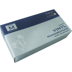 Profi Line Einmal Vinyl-Handschuhe ungepudert  Одна пара неопудренных виниловых перчаток