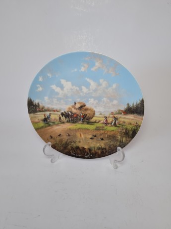 Seltmann Weiden Декоративная тарелка "Сенокос", номерная 7626, 19,5 см, Германия, 1986г.