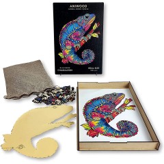 ANIWOOD Holz-Puzzle Chamaleon M (150 Teile) Пазл деревянный Хамелеон М (150 деталей)