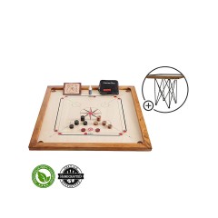 UBERGAMES Karromspiel Karrom Spiel brett + Stander Настольная Игра Карром: доска 74x74  + подставка, вес 7 кг, модель ug705parent