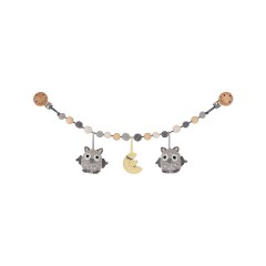 SindiBaba® Kinderwagenkette Eule LUNA gehakelt mit Rasseln Коляска-цепочка сова LUNA связана крючком с погремушками