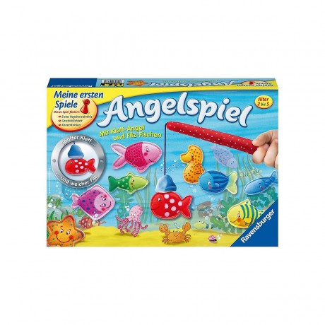 Ravensburger Angel-Spiel mit Klett Filz-Fische Рыбалка с войлочной рыбой на липучке