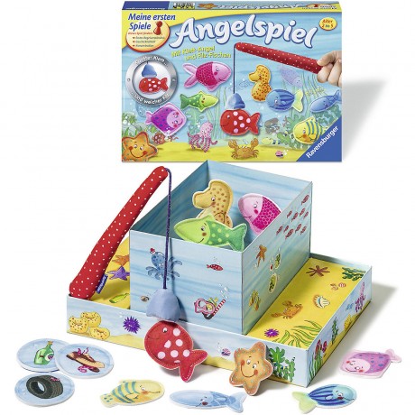 Ravensburger Angel-Spiel mit Klett Filz-Fische Рыбалка с войлочной рыбой на липучке