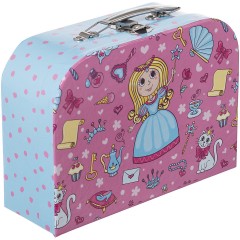 bieco Spielkoffer Kinder Pappe Metallgriffe Kofferchen Reisekoffer Gutschein Verpackung Spielkoffer Игровой кейс