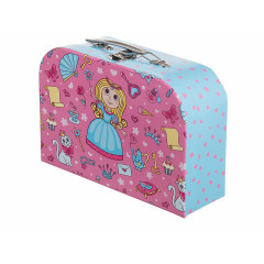 bieco Spielkoffer Kinder Pappe Metallgriffe Kofferchen Reisekoffer Gutschein Verpackung Spielkoffer Игровой кейс