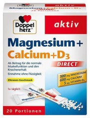 Doppelherz Магний + Кальций + Витамин D3 Прямые гранулы, 20 шт