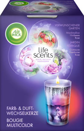 AirWick Ароматические свечи Farb- и Duftwechselkerze Life Scent Verwunschener Garten, 1 шт