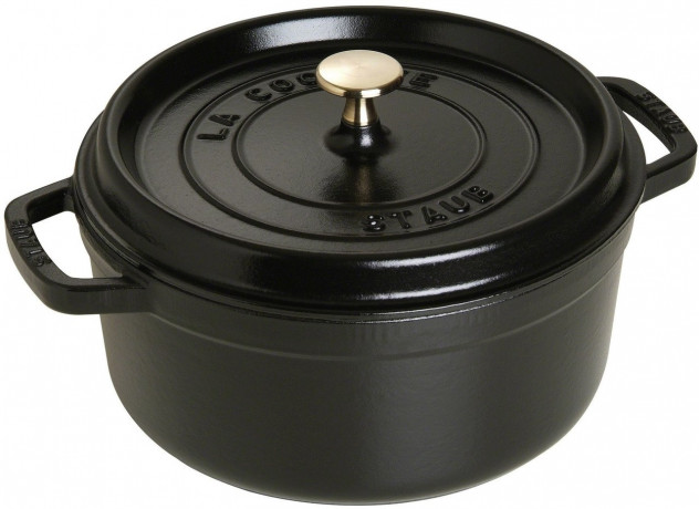 Staub Staub Br\u00e4ter Cocotte 24cm rund  schwarz Staub Br&gt;4ter Кокотка 24см круглая