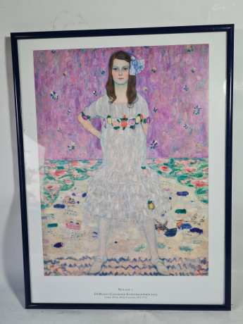 Картина винтажная / репродукция Густав Климт "Портрет Меды Примавези (1912-1913)", в раме, под стеклом, 41 х 31 см, Германия, 2020-2023 гг.