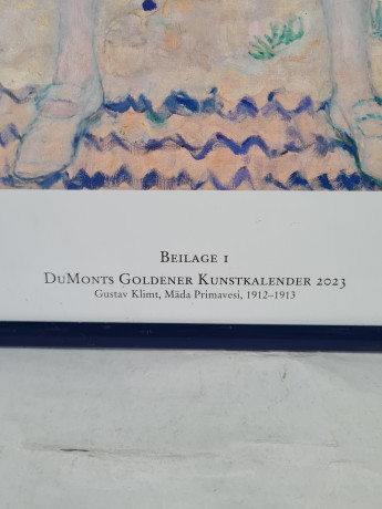 Картина винтажная / репродукция Густав Климт "Портрет Меды Примавези (1912-1913)", в раме, под стеклом, 41 х 31 см, Германия, 2020-2023 гг.