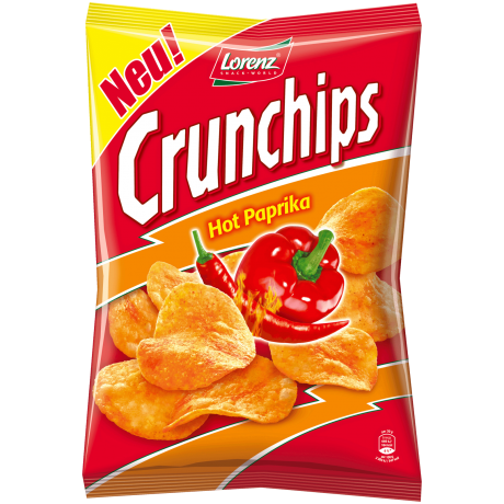 Lorenz Crunchips Hot Paprika Чипсы с паприкой и чили 175г
