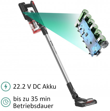 Zilan Zilan Akku-Hand-und Stielstaubsauger ZLN-2099, 140 W, beutellos, Multi Zyklonen Technologie, LED-Leuchte am Burstenkopf, 22.2 V DC Li-Ion Akku  Беспроводной ручной пылесос Zilan ZLN-2099, 140 Вт, без мешка, технология мультициклона, светодиодная под