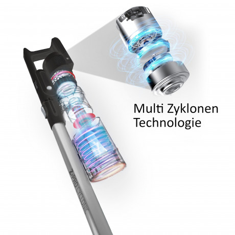 Zilan Zilan Akku-Hand-und Stielstaubsauger ZLN-2099, 140 W, beutellos, Multi Zyklonen Technologie, LED-Leuchte am Burstenkopf, 22.2 V DC Li-Ion Akku  Беспроводной ручной пылесос Zilan ZLN-2099, 140 Вт, без мешка, технология мультициклона, светодиодная под