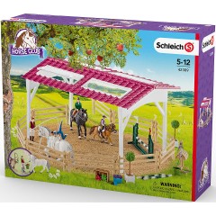 Schleich Schleich Horse Club 42389 Reitschule mit Reiterinnen und Pferden Schleich Horse Club 42389 Школа верховой езды с всадниками и лошадьми