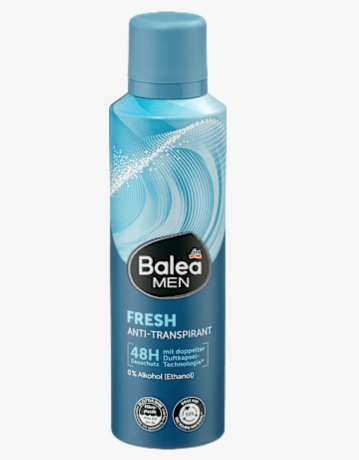 Balea MEN Antitranspirant Deospray Fresh, 200 ml Cвежий аромат Дезодорант-спрей на 48часов, 200 мл