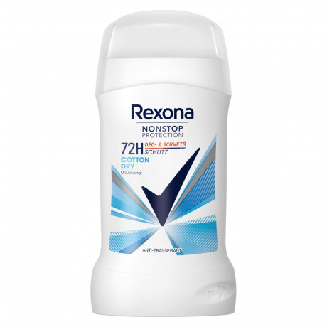 Rexona Nonstop Protection Cotton Dry Stick Rexona Твердый дезодорант Cotton Dry с 72-часовой защитой, 50 мл