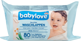 babylove Влажные салфетки, 80 шт