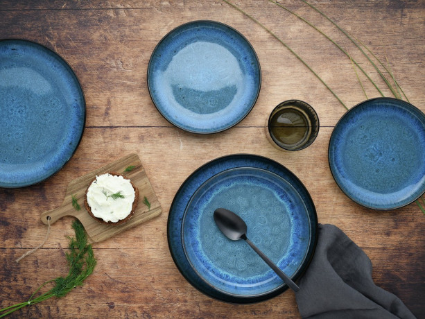 Creatable Creatable Tellerset 18-tlg. Blue NORDIC FJORD blau Набор творческих тарелок из 18 предметов. Синий НОРДИК ФЬОРД