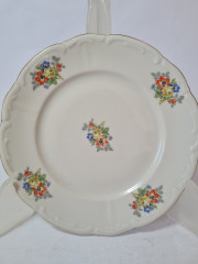 Тарелка винтажная с цветочным рисунком и фактурным краем, 17 x 2 см, Германия, 1960-70гг.