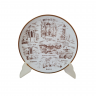 Декоративная тарелка Kurt Olschlager, белый фарфор с изображениями г. Пфорцхайм, 19,5 x 2 см, Германия, 1960-70гг.