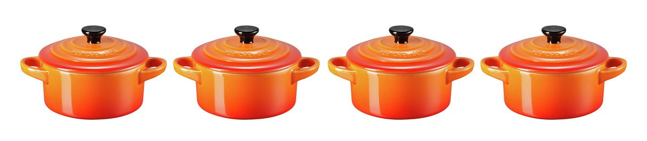 Le Creuset LE CREUSET Mini-Cocotte 4er-Set COCOTTE orange LE CREUSET Mini Cocotte Набор из 4 штук COCOTTE