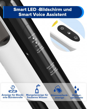 Redkey Redkey Nass-Trocken-Akkusauger W12 SE, 180,00 W, Nass-Trocken-Sauger Staubsauger,Wischmopp, Nass-und Trockensauger Selbstreinigung LED,Leistungsstark leicht leise  Беспроводной пылесос Redkey для сухой и влажной уборки W12 SE, 180,00 Вт, пылесос дл