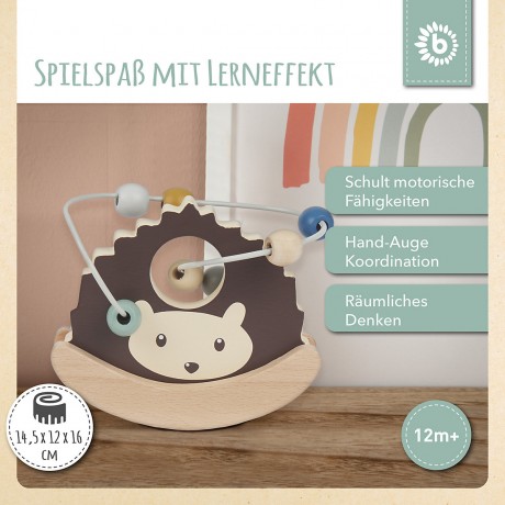 bieco Motorikwurfel Motorikschleife Lernspielzeug Holz Wurfel Motorik Spielzeug Baby Motorikwurfel Куб моторных навыков Кубик двигательных навыков Петля Обучающая игрушка Деревянный куб Двигательные навыки Игрушка Детский куб моторных навыков