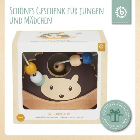 bieco Motorikwurfel Motorikschleife Lernspielzeug Holz Wurfel Motorik Spielzeug Baby Motorikwurfel Куб моторных навыков Кубик двигательных навыков Петля Обучающая игрушка Деревянный куб Двигательные навыки Игрушка Детский куб моторных навыков