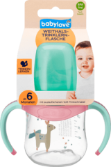 babylove Weithals-Trinklernflasche mit Soft-Trinkschnabel Бутылочка Непроливашка для Детей от 6-ти месяцев для Самостоятельного Питья, 150мл, 1 шт