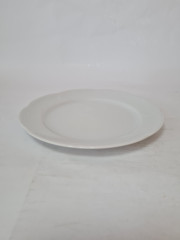 Набор тарелок винтажный Schumann, белый фарфор с фактурным узором, 8 шт х 19,5 x 2 см, Германия, 1960-70гг.