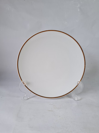 Чайное трио винтажное Schumann Arzberg Bavaria, белый фарфор с золотым кантом, Германия, 1960-1970гг.