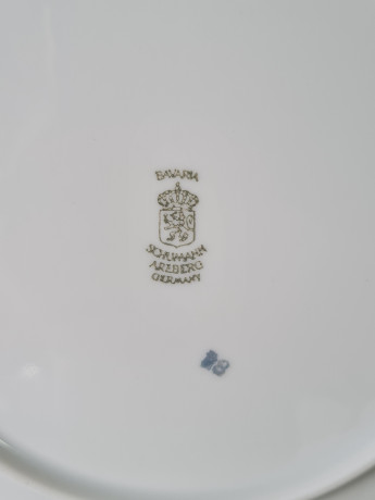 Чайное трио винтажное Schumann Arzberg Bavaria, белый фарфор с золотым кантом, Германия, 1960-1970гг.