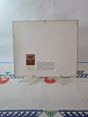 Картина винтажная "Аббатство Айнзидель" Atelier Reichlin, деревянная рама, 29,5 x 33 см, Германия, 1960-70гг.