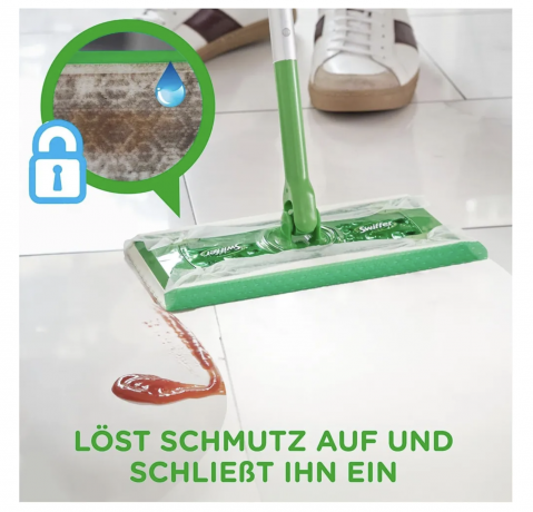 Swiffer SET wet+dry kit + 24st feuchte bodentucher, Swiffer НАБОР Швабра (в комплекте 11 салфеток) + 24 шт влажные салфетки