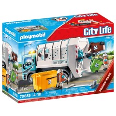 PLAYMOBIL 2er Set: 70885 Mullfahrzeug mit Blinklicht + 70816 Starter Pack Baustelle mit Seilwinde Набор из 2 предметов: 70885 мусоровоз с мигалкой + стартовый пакет 70816 строительная площадка с лебедкой