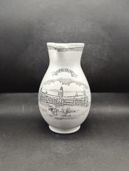 Кувшин винтажный Karlsruhe, ч/б декор, керамика, 21 см, Германия, 1970-80гг.