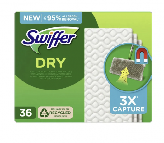 Swiffer dry 3packs x 36st (108stk), Сменные салфетки для швабры для сухой уборки полов, 36 штук х 3 упаковки