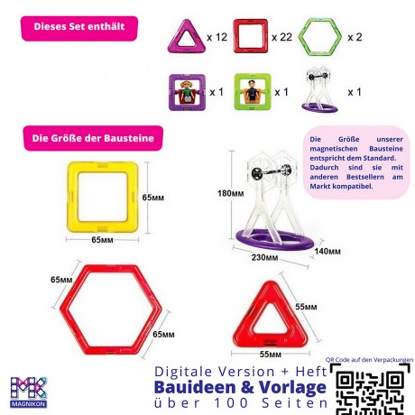 MAGNIKON Magnetische Bausteine MK-46 Das Riesenrad Магнитные строительные блоки MK-46 Колесо обозрения
