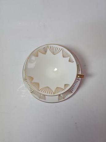 Winterling Rosign Чайное трио "Золото на белом",  ручная роспись, Германия, 1960-70гг.