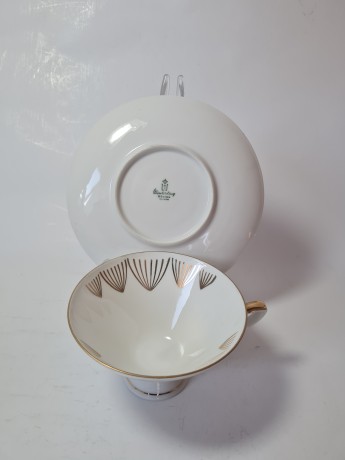 Winterling Rosign Чайное трио "Золото на белом",  ручная роспись, Германия, 1960-70гг.