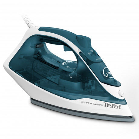 Tefal Tefal Dampfbugeleisen FV2839E0, Trocken-  Dampf, Cerilium-Sohle, 2400W, Blau, Weiss, 2400,00 W, Stabile Ruckkantenstutze, Anti-Tropf-Funktion, Variabler Dampf  Паровой утюг Tefal FV2839E0, сухой пар, подошва Cerilium, 2400 Вт, синий, белый, 2400,00 