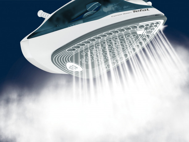 Tefal Tefal Dampfbugeleisen FV2839E0, Trocken-  Dampf, Cerilium-Sohle, 2400W, Blau, Weiss, 2400,00 W, Stabile Ruckkantenstutze, Anti-Tropf-Funktion, Variabler Dampf  Паровой утюг Tefal FV2839E0, сухой пар, подошва Cerilium, 2400 Вт, синий, белый, 2400,00 