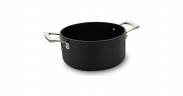Cerafit Cerafit Plasma Topf O 20cm schwarz/edelstahl, mit Design-Glasdeckel  schwarz/edelstahl Cerafit Plasma Pot O 20см черный/нержавеющая сталь, с дизайнерской стеклянной крышкой