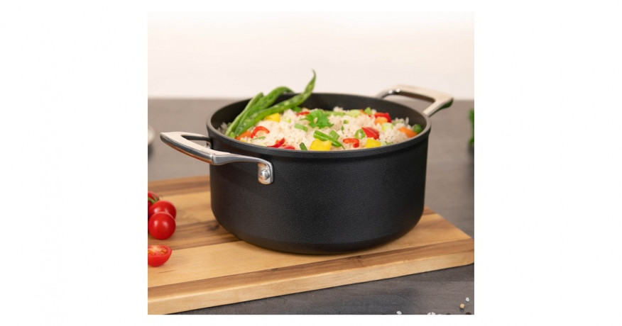 Cerafit Cerafit Plasma Topf O 20cm schwarz/edelstahl, mit Design-Glasdeckel  schwarz/edelstahl Cerafit Plasma Pot O 20см черный/нержавеющая сталь, с дизайнерской стеклянной крышкой