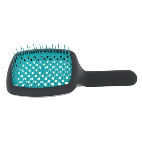 Giorgio Janeke Curvy Brush quot;Mquot; Vented Black Turquoise  Пышная кисть &quot;М&quot; Вентилируемый черный бирюзовый